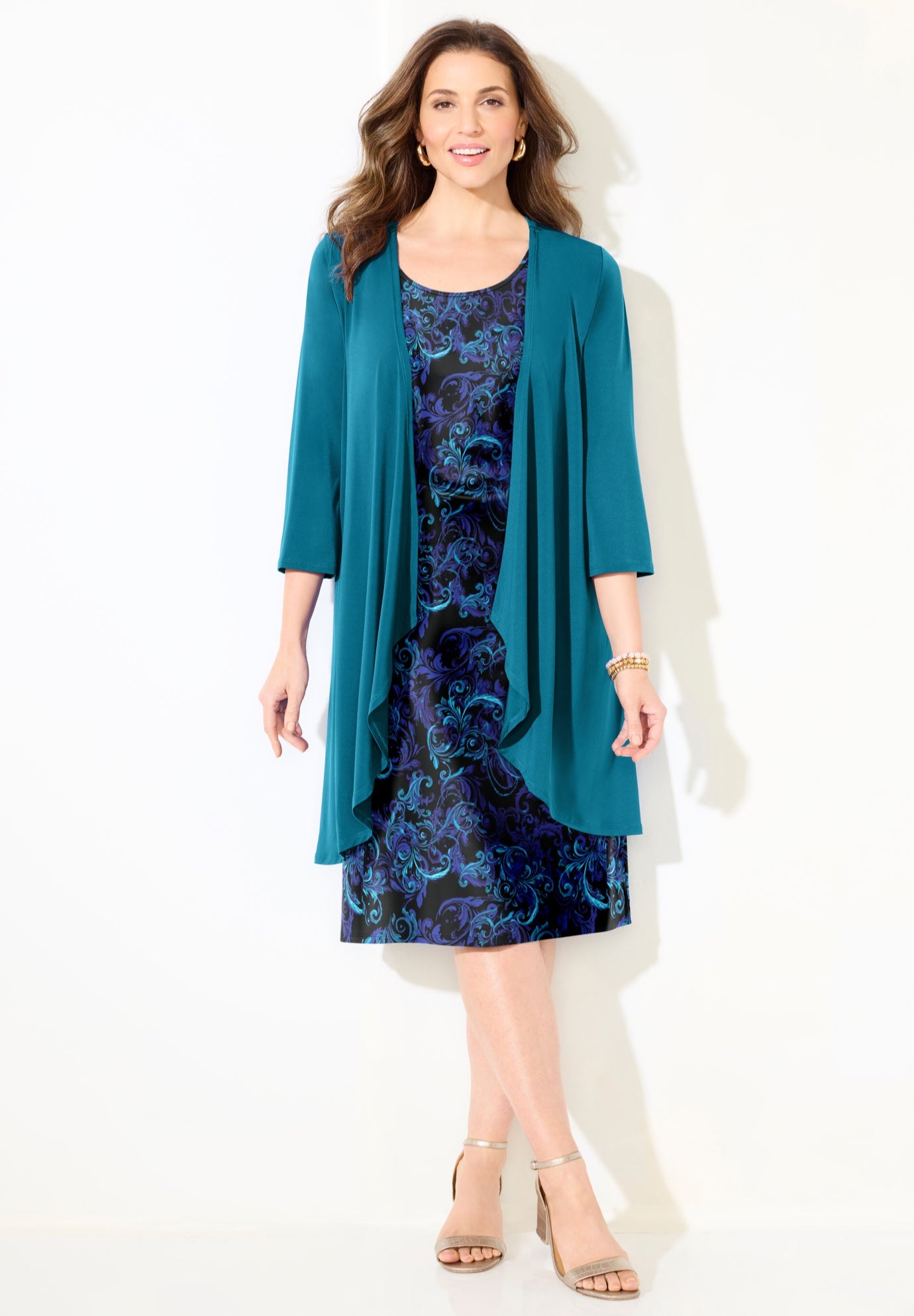 Soft Knit Jacket Dress image number 0