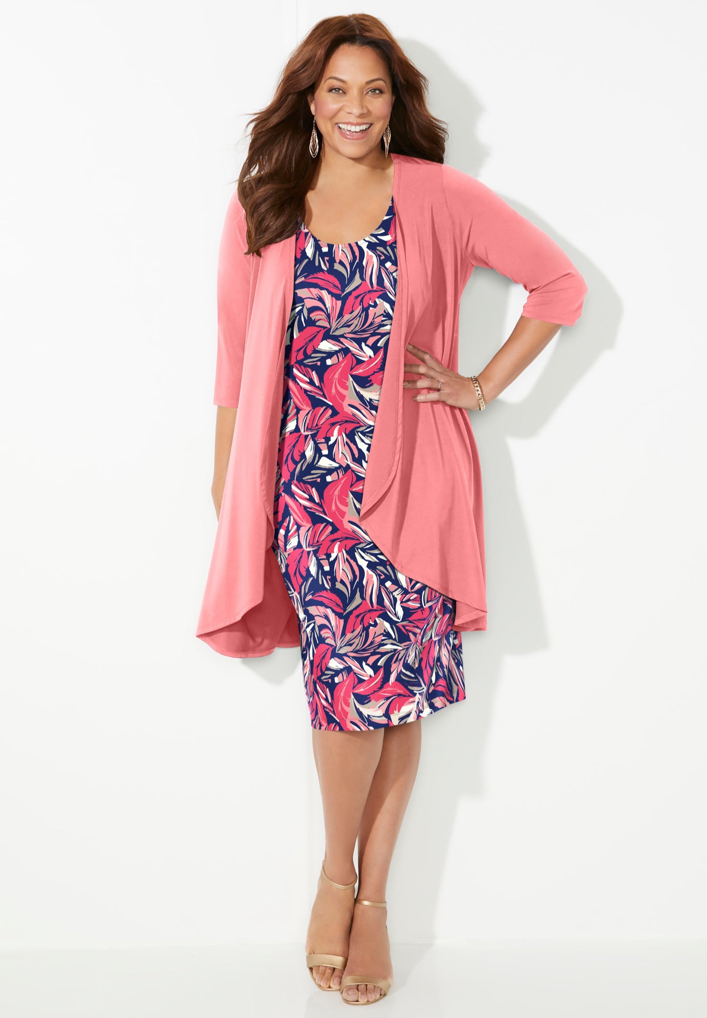 Soft Knit Jacket Dress image number 0