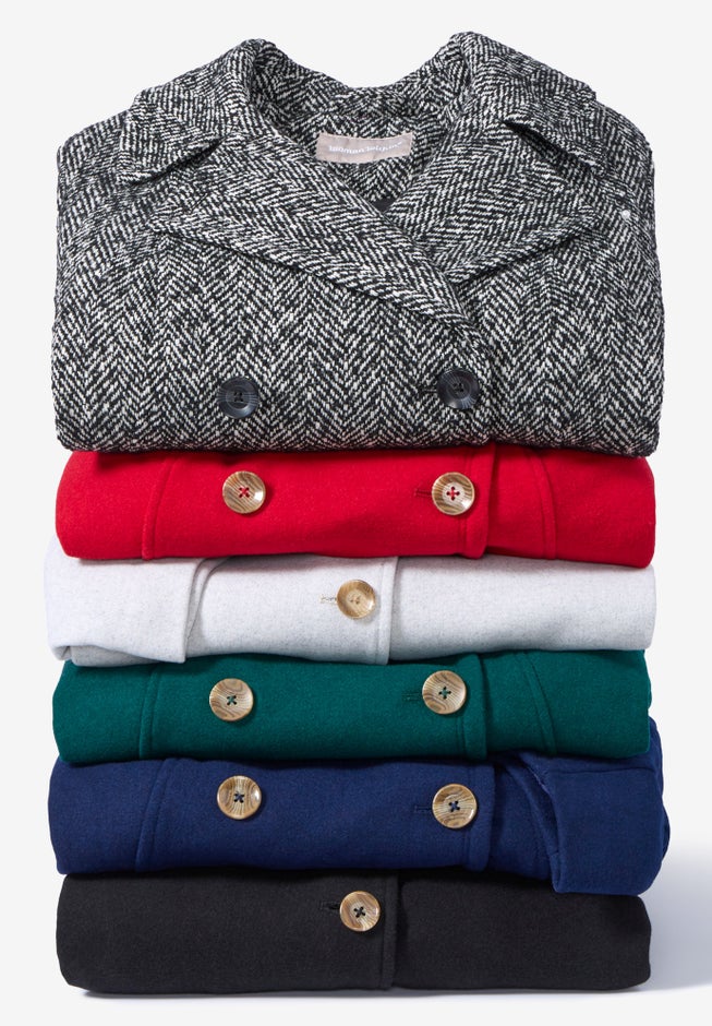 Wool-Blend Double-Breasted Peacoat image number 1