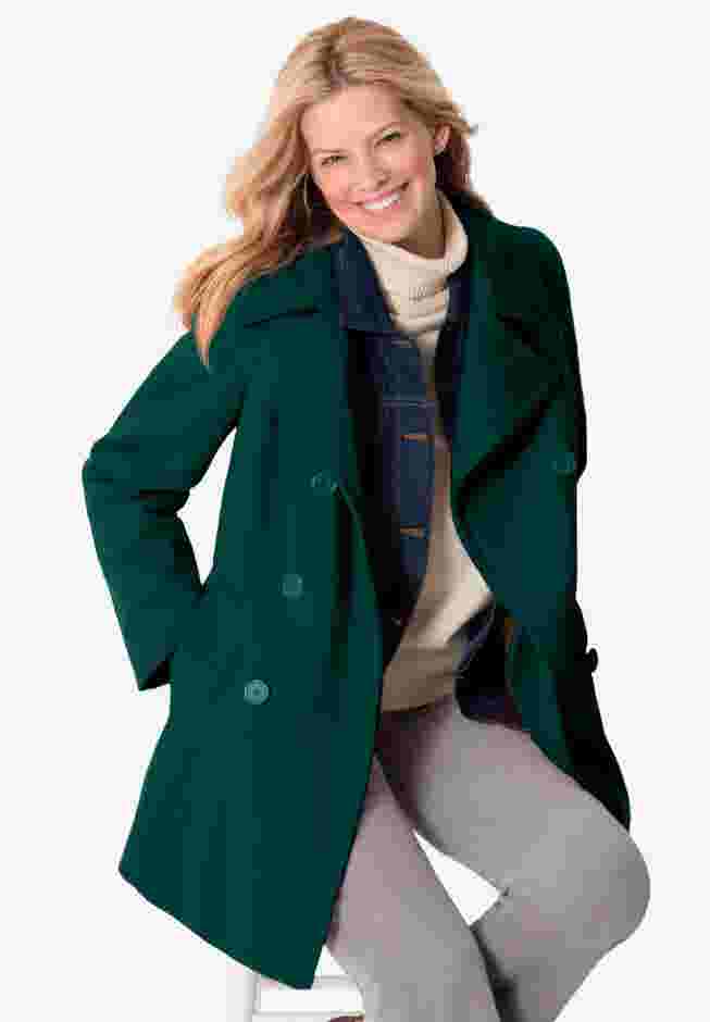 Wool-Blend Double-Breasted Peacoat image number 0
