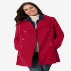 Wool-Blend Double-Breasted Peacoat image number null