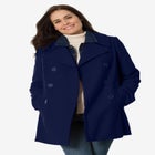 Wool-Blend Double-Breasted Peacoat image number null