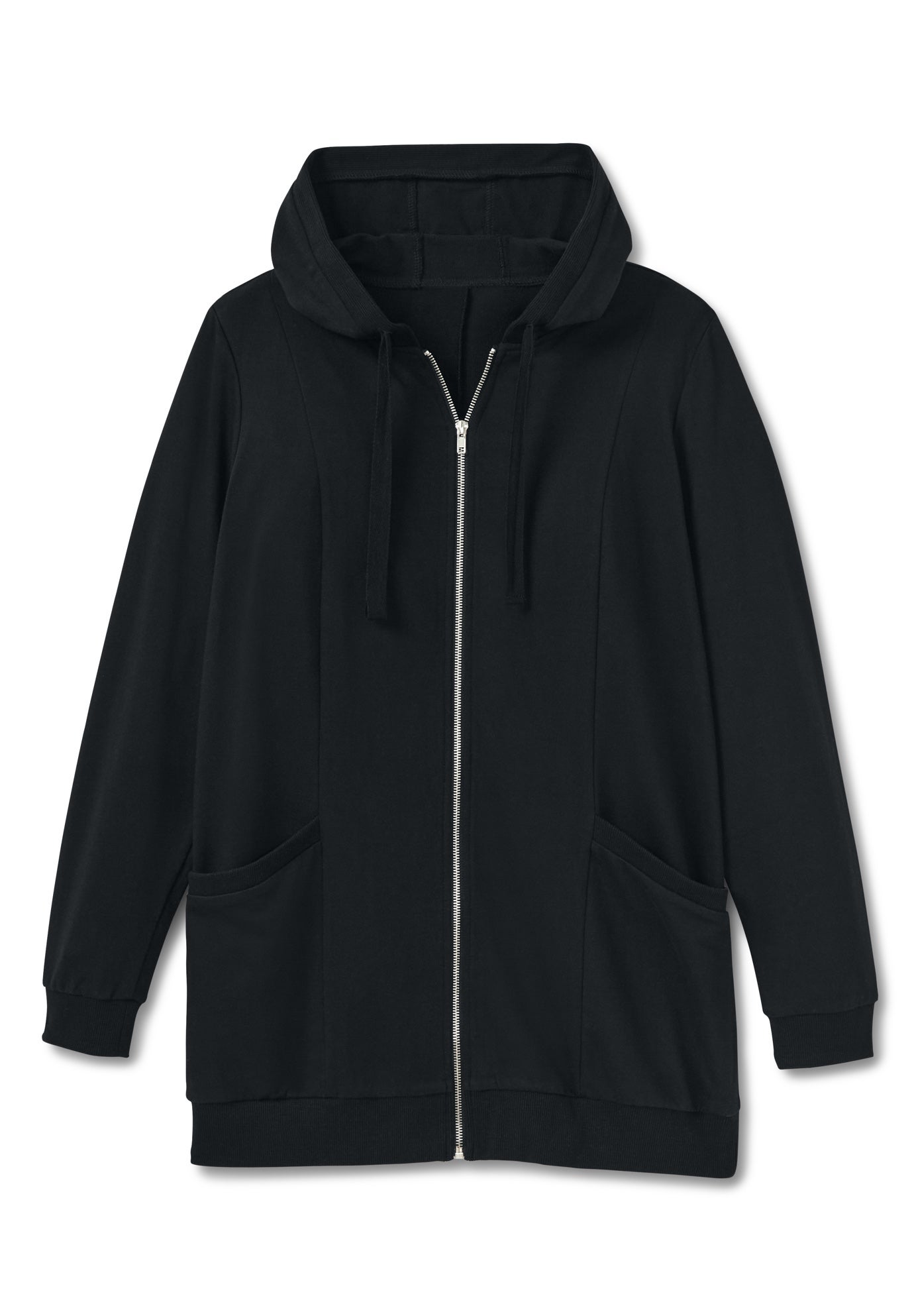 Zip Front Tunic Hoodie Jacket image number 3