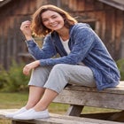 Zip Front Tunic Hoodie Jacket image number 1