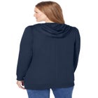 Zip Front Tunic Hoodie Jacket image number null