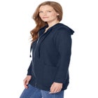 Zip Front Tunic Hoodie Jacket image number null