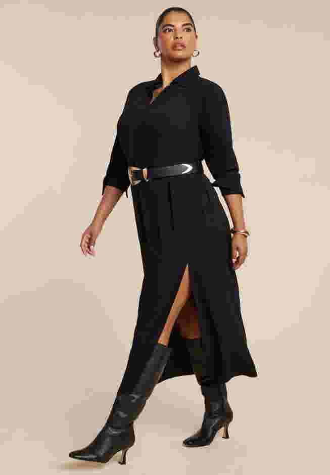 Collared Maxi Shirt Dress image number 2