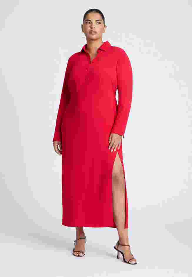 Collared Maxi Shirt Dress image number 1