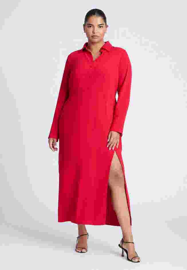 Collared Maxi Shirt Dress image number 0