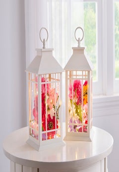 Pre-Lit Mia Spring Lanterns, Set of 2