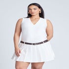 Pleated Mini Dress With Belt image number null