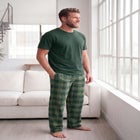Jersey Knit Plaid Pajama Set image number 0