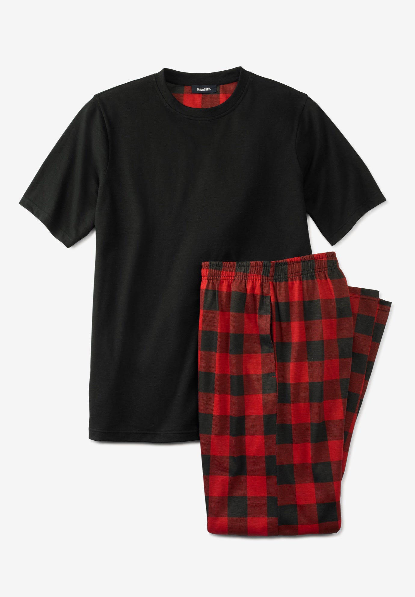 Jersey Knit Plaid Pajama Set image number 0
