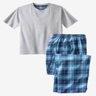 Jersey Knit Plaid Pajama Set image number null