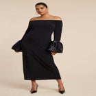 Off Shoulder Cuff Detail Maxi Dress image number null