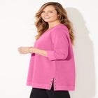 Cloud Knit Ribbed V-Neck Top image number null