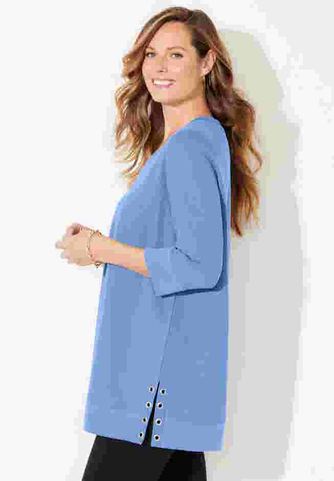 Cloud Knit V-Neck Top image number 2
