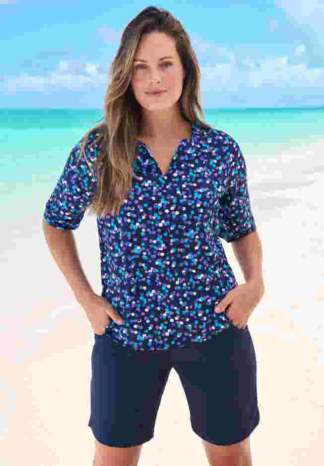 Three-Quarter Sleeve Swim Tee image number 0