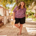 Three-Quarter Sleeve Swim Tee image number null