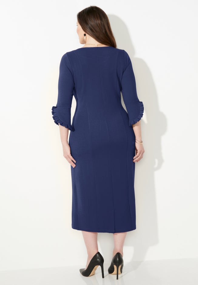 Ruffle Sleeve Shift Dress image number 1