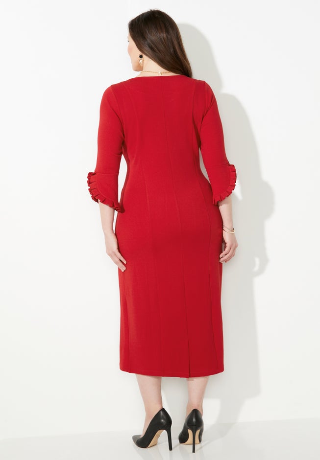 Ruffle Sleeve Shift Dress image number 1