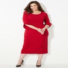 Ruffle Sleeve Shift Dress image number null