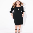 Ruffle Sleeve Shift Dress image number null