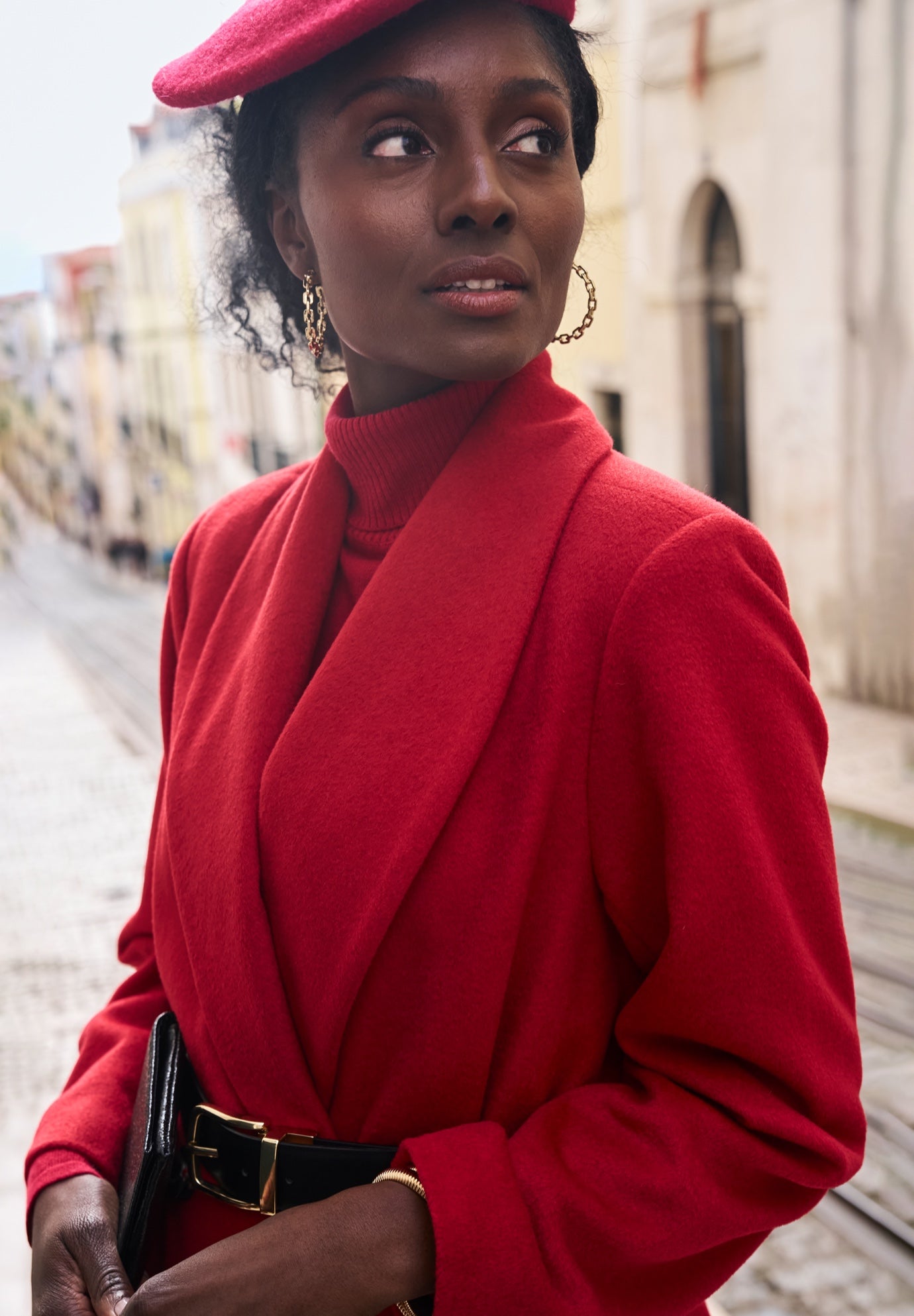 Long Shawl Collar Wool Coat image number 2