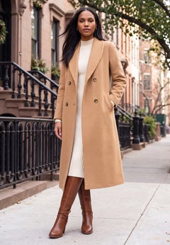 Long Shawl Collar Wool Coat