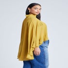 Ruffle Detail Asym Cape image number null