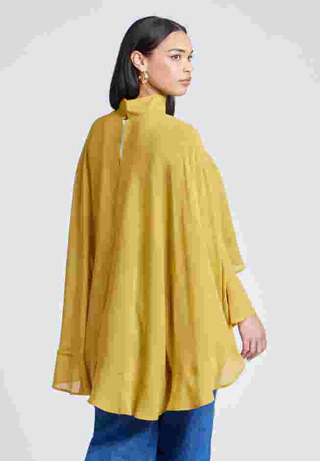 Ruffle Detail Asym Cape image number 3