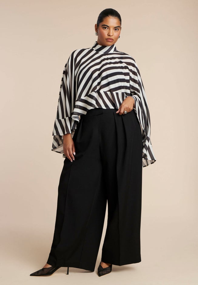 Ruffle Detail Asym Cape image number 3