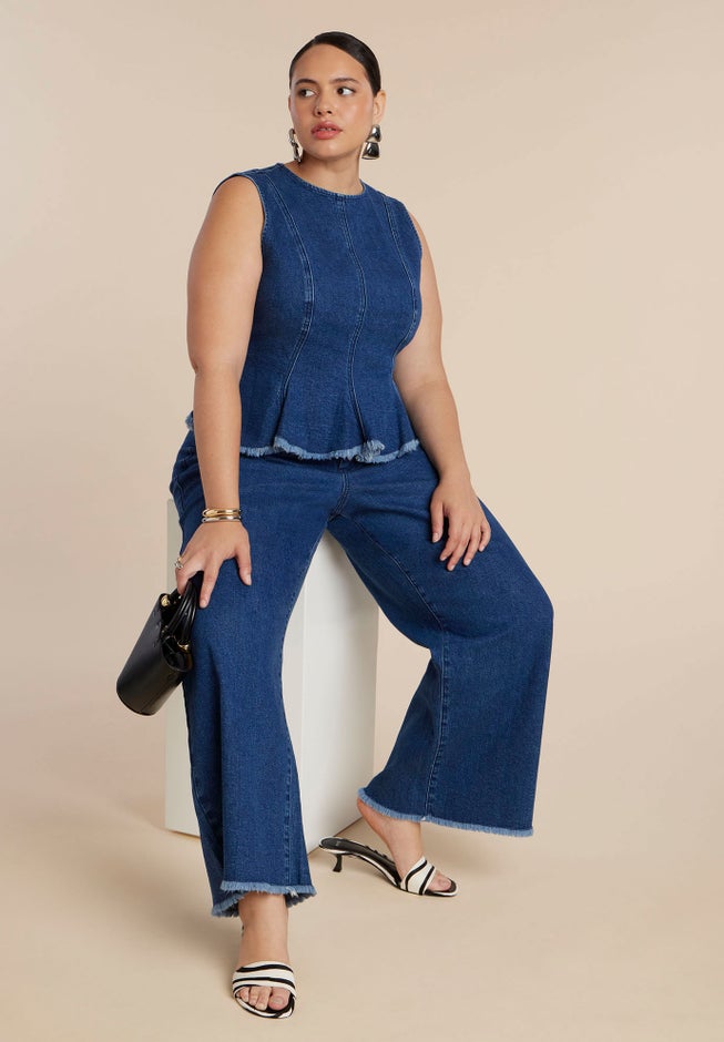 Wide Leg Comfort Stretch Jean image number 0