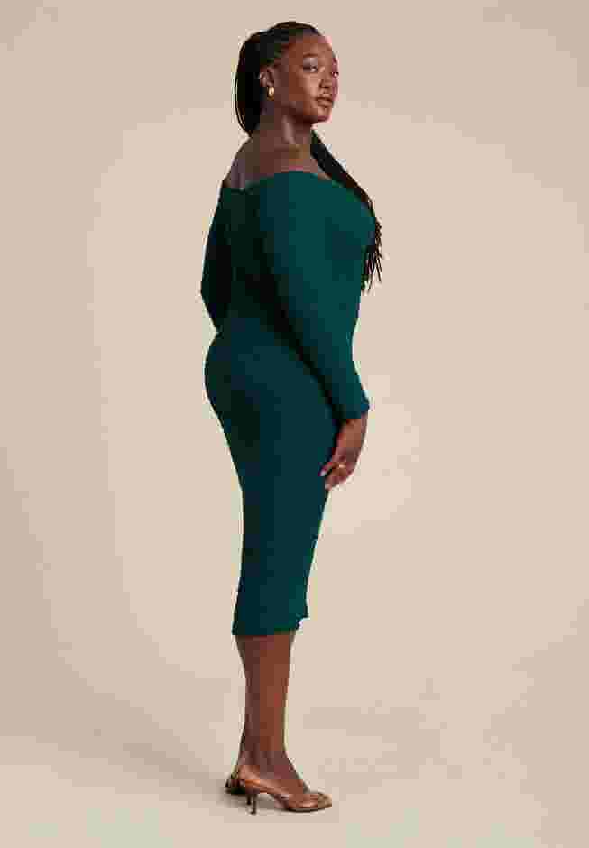 Off Shoulder Textured Dress image number 2