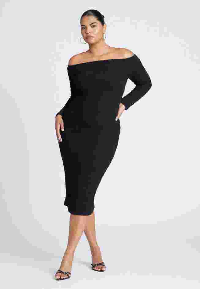 Off Shoulder Textured Dress image number 0