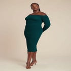 Off Shoulder Textured Dress image number null