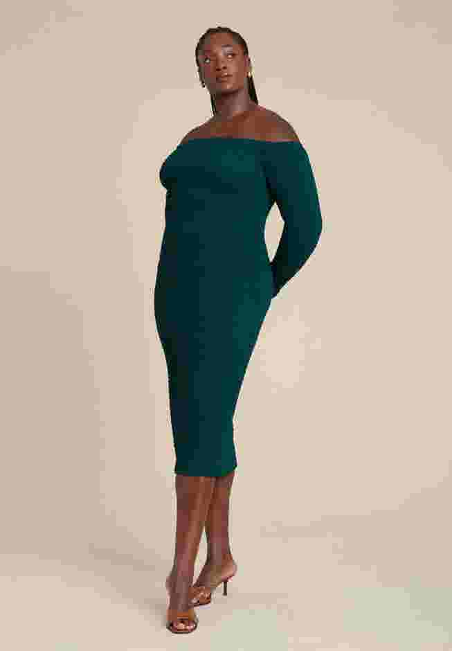 Off Shoulder Textured Dress image number 0
