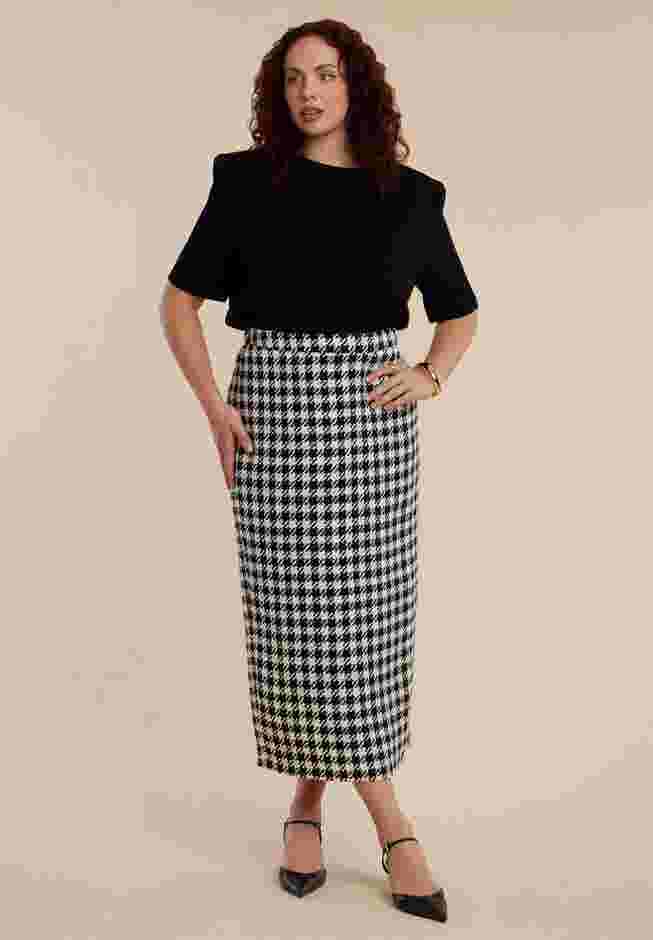 Houndstooth Column Maxi Skirt image number 3