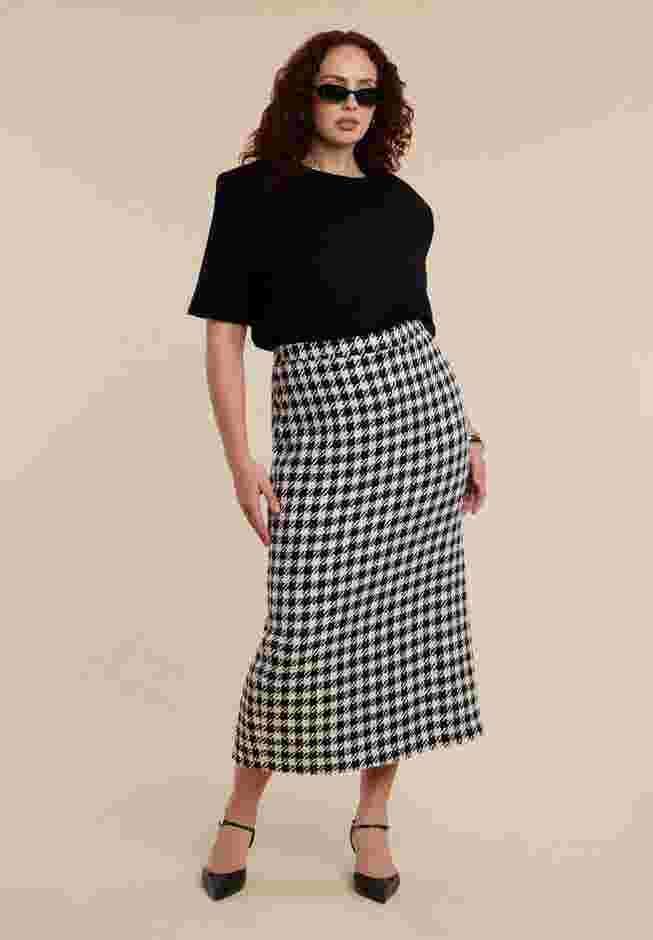 Houndstooth Column Maxi Skirt image number 0