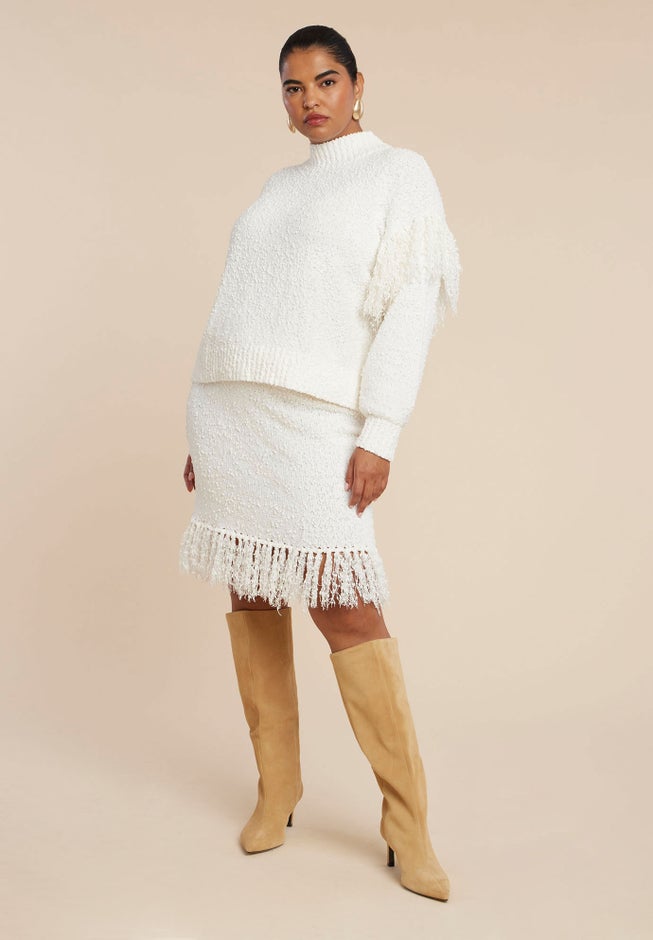 Shoulder Fringe Detail Sweater image number 2