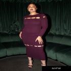 Beaded Cutout Sweater Dress image number null