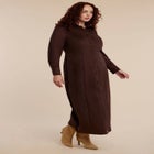 Suede Shirt Dress image number null
