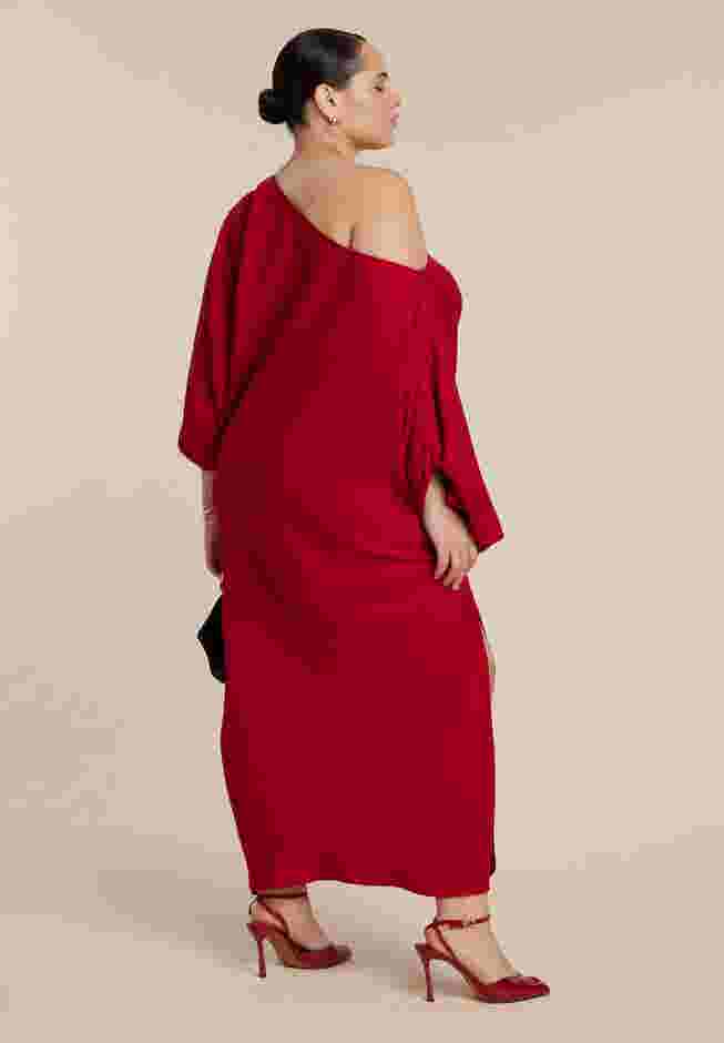 Exaggerated Sleeve Draped Maxi Dress image number 3