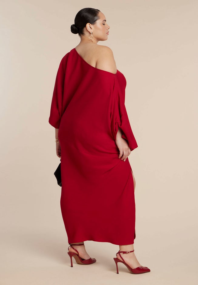 Exaggerated Sleeve Draped Maxi Dress image number 3