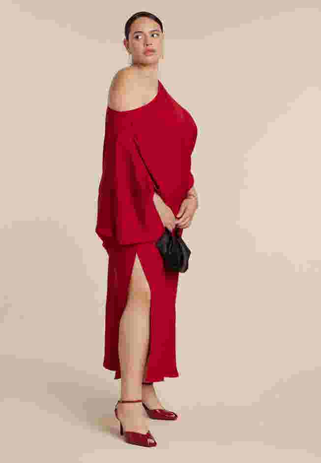 Exaggerated Sleeve Draped Maxi Dress image number 4