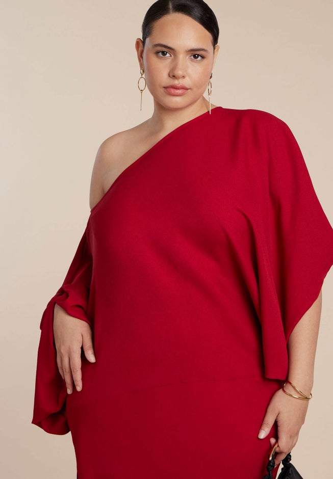 Exaggerated Sleeve Draped Maxi Dress image number 5