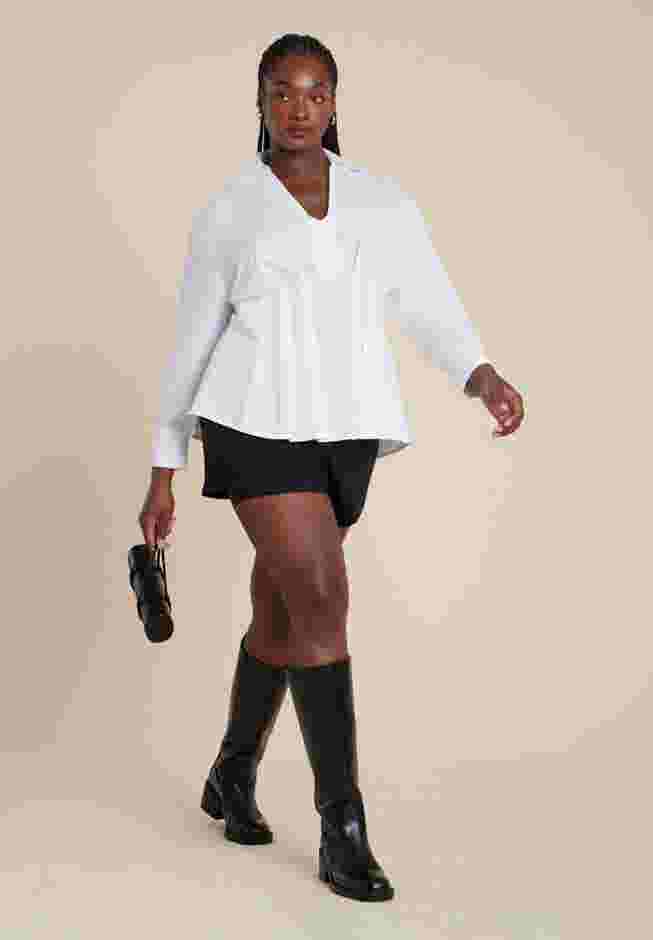 Pleated Poplin Blouse image number 3