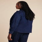 Denim Top With Bow Tie image number null