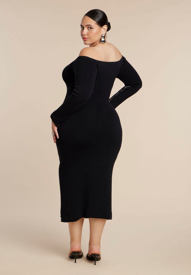 Sweater Midi Dress W Zippers image number 3