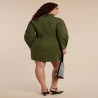 Denim Mini Dress With Zipper Detail image number null